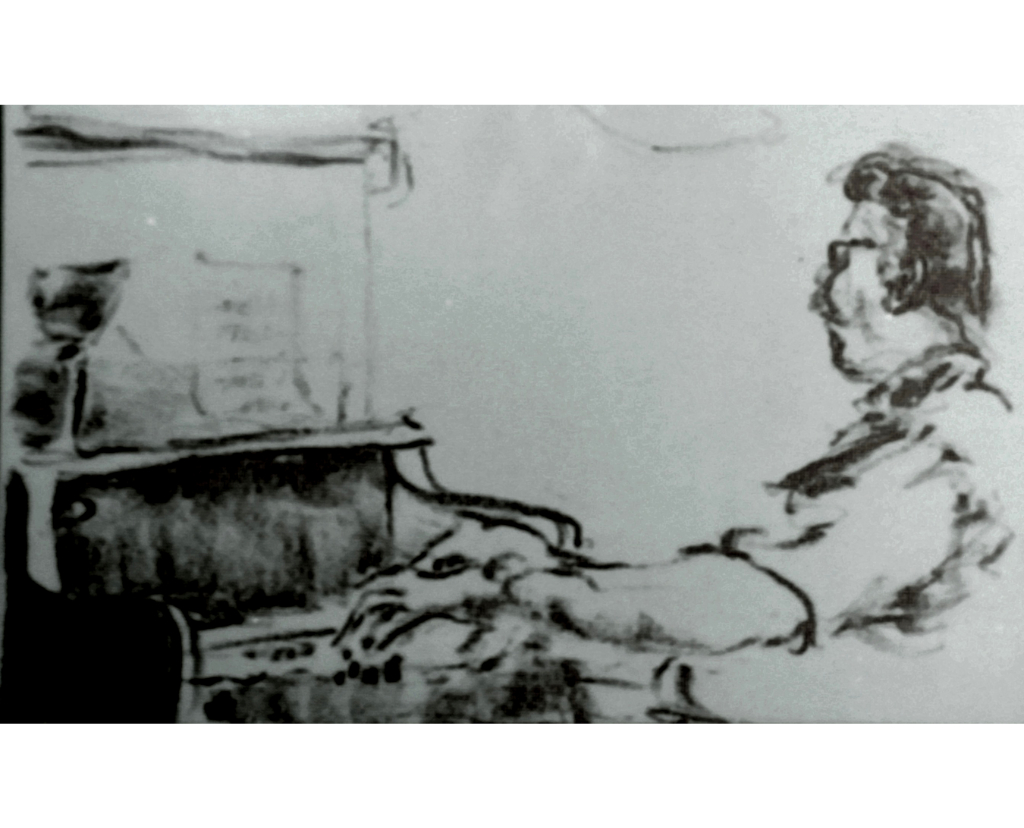 Jazz Piano. Charcoal