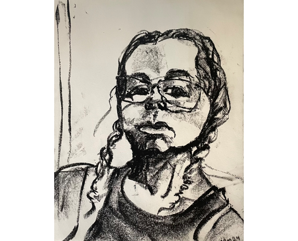 Self Portrait. Charcoal
